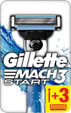 Gillette Mach 3 START Shaving Razor for Men - with 3 Replacement Blades