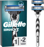 Gillette Mach 3 Shaving Razor for Men with 2 Replacement Blades