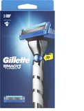 Gillette Mach3 Turbo Men's Shaving Razor with 3D Motion + 2 Razor Blade Refill