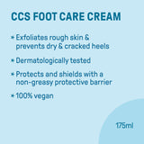 CCS Foot Care Cream For Dry Skin - Swedish Formula - Prevent Odours, Moisturise, Protect 175ml