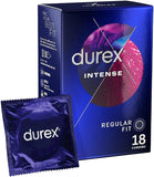 Durex Intense Regular Fit Ribbed and Dots Condoms - Pack of 18