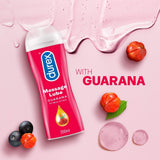 Durex 2 in 1 Massage Lube Stimulating Pleasure - Guarana 200ml