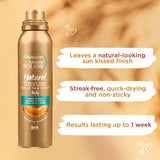 Garnier Ambre Solaire Natural Bronzer Dark Self Tan Mist for Face & Body Set