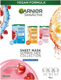 Garnier Sheet Masks Ultimate Face Collection Set of 6 Masks for Face, Eyes, Lips