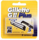 Gillette GII G11 Plus Shaving Razor Blades Lubrastrip - Pack of 5