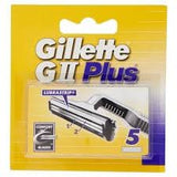 Gillette GII G11 Plus Shaving Razor Blades Lubrastrip - Pack of 5