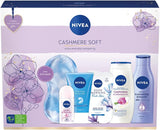 Nivea Cashmere Soft 6pc Gift Set - Shower Cream, Deo, Face Wash, Face+Eye Mask