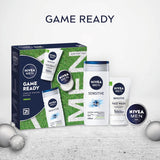 Nivea Men Game Ready Sensitive Skin 3pc Gift Set - Shower Gel, Face Wash, Moisturiser