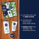 Nivea Men Game Ready Sensitive Skin 3pc Gift Set - Shower Gel, Face Wash, Moisturiser