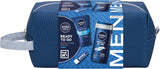 Nivea Men Ready to Go Protect & Care Wash Bag Gift Set with Shower Gel Face Wash Lip Balm